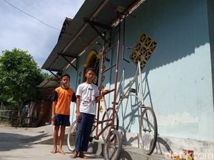 Kreatif! ABG Ini Bikin Sepeda Setinggi 3,5 Meter Buat Gowes Saat Pandemi