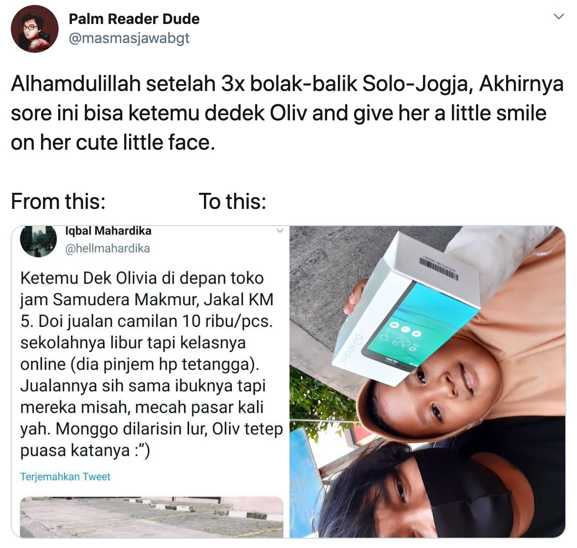 Viral sekolah online pakai hp tetangga