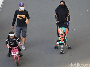 CFD di Jalan Cipete, Orang Dewasa & Anak-anak Berolahraga