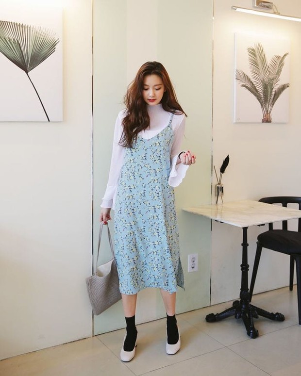 Pinterest.com/koreanstyle dress sebagai outer
