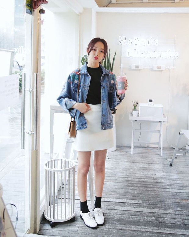 Pinterest.com/koreanstyle denim jacket
