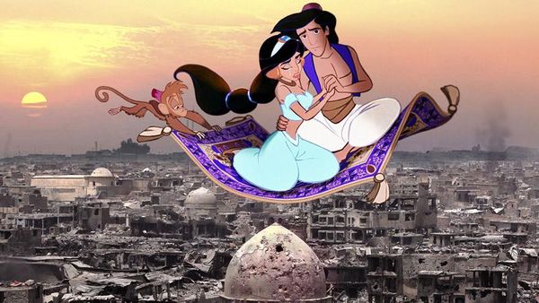 Keren Tapi Bikin Terenyuh, Potret Daerah Perang Berpadu dengan Kartun