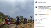 Aksi Doni Tata dan Crosser Cantik Trabas di Gunung Sumbing