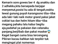 Goweser di Pasuruan Curhat di Medsos Jadi Korban Begal Pantat