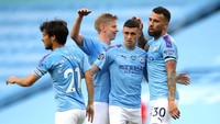 Dengan kemenangan ini, City mengoleksi 60 poin dari 30 laga dan masih berada di urutan kedua klasemen Premier League. Sementara itu, Burnley tertahan di posisi ke-11 dengan 39 poin. Martin Rickett/Pool via Getty Images.