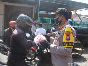 Pengendara di Sidoarjo yang Tak Bermasker Akan Didenda Rp 150 Ribu