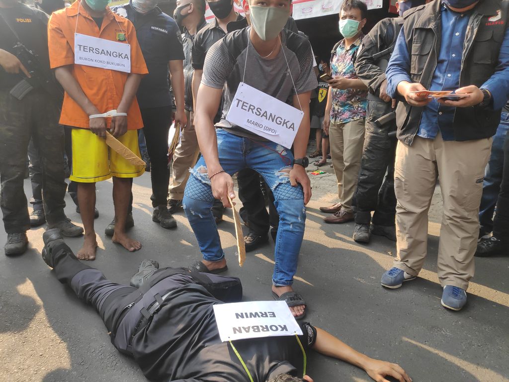 Rekonstruksi penyerangan anak buah John Kei di Duri Kosambi, Jakbar