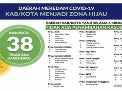 38 Daerah Berubah Status Jadi Zona Hijau, Mana Saja?