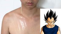 Kocak! Gaya Keramas Seniman Ini Tiru Gaya Rambut Anime