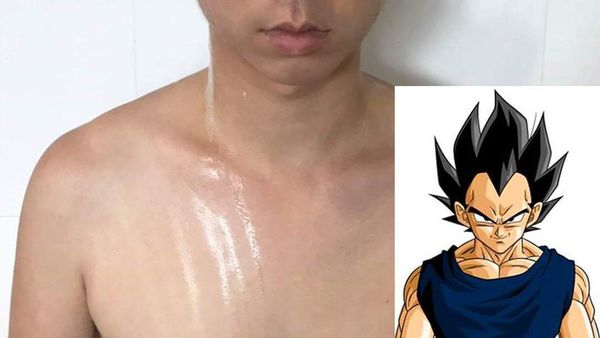 Kocak! Gaya Keramas Seniman Ini Tiru Gaya Rambut Anime
