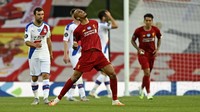 Fabinho mencatatkan namanya di papan skor di menit 55. Shaun Botterill/Pool via AP.