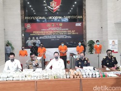 Bareskrim Gagalkan Peredaran Sabu 159 Kg, 5 Orang Ditangkap