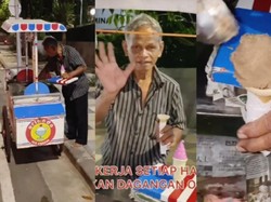 Kakek Penjual Es Krim Ini Semangat Keliling Meski Gerobaknya Rusak