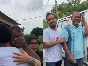 Haru! Penjual Es Krim Ini Menangis Dapat Hadiah Mobil dari Anaknya