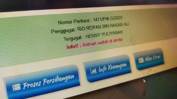 Rio Reifan menggugat cerai istri, Henny Mona.