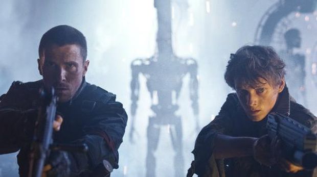 TS-VFX-00335CHRISTIAN BALE (left) as John Connor and ANTON YELCHIN as Kyle Reese in Warner Bros. Pictures action/sci-fi feature Terminator Salvation, a Warner Bros. Pictures release, also starring Sam Worthington.
