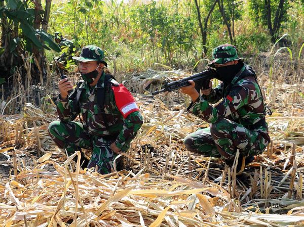 TNI AU Latihan Pertahanan Pangkalan di Detasemen Raci