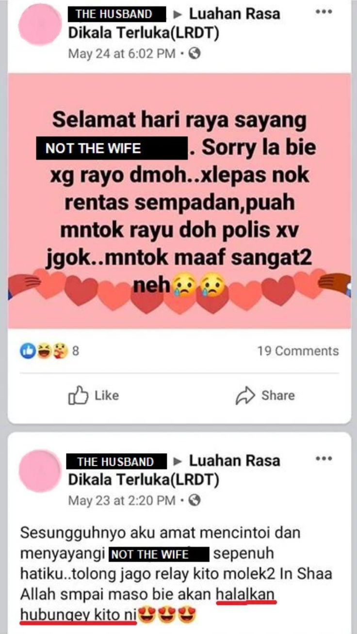 Viral postingan suami selingkuh