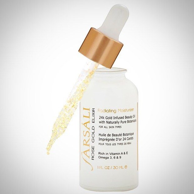 Farsali Rose Gold Elixir Radiating Moisturizer adalah skincare dengan kandungan emas murni