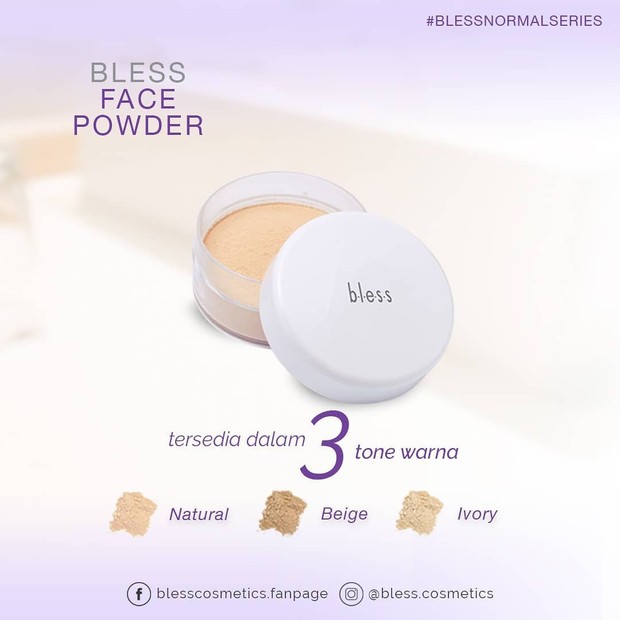Bless Face Powder/instagram.com/bless.cosmetics/ Rekomendasi Loose Powder untuk Kulit Berjerawat