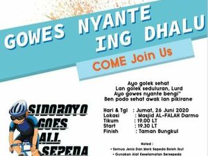 Polisi Cari Tahu Siapa Panitia Ajakan Gowes Nyante Ing Dhalu di Surabaya Polisi Cari Tahu Siapa Panitia Ajakan Gowes Nyante Ing Dhalu di Surabaya