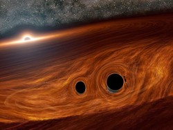 Untuk Pertama Kalinya, Terdeteksi Cahaya dari Tabrakan Lubang Hitam