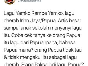 Lagi Viral! Yamko Rambe Yamko Bukan Lagu dari Papua?