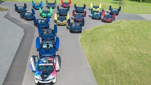 Pamit, BMW i8 Bentuk Barisan dengan 18 Warna Unik Tinggalkan Pabrik Leipzig