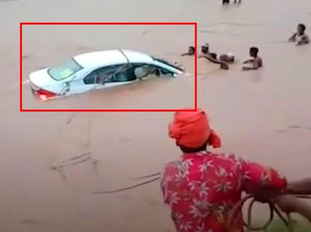 Ngeri, Sedan Pengangkut Pengantin Nyemplung ke Sungai Ngeri, Sedan Pengangkut Pengantin Nyemplung ke Sungai