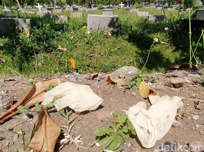 Duh, Limbah APD Berserakan di TPU Babat Jerawat Surabaya