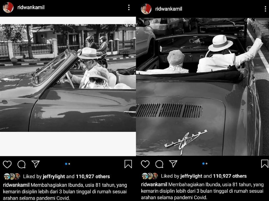 So Sweet, Ridwan Kamil Ajak Ibu Keliling Kota Bandung Naik Mobil Tua So Sweet, Ridwan Kamil Ajak Ibu Keliling Kota Bandung Naik Mobil Tua