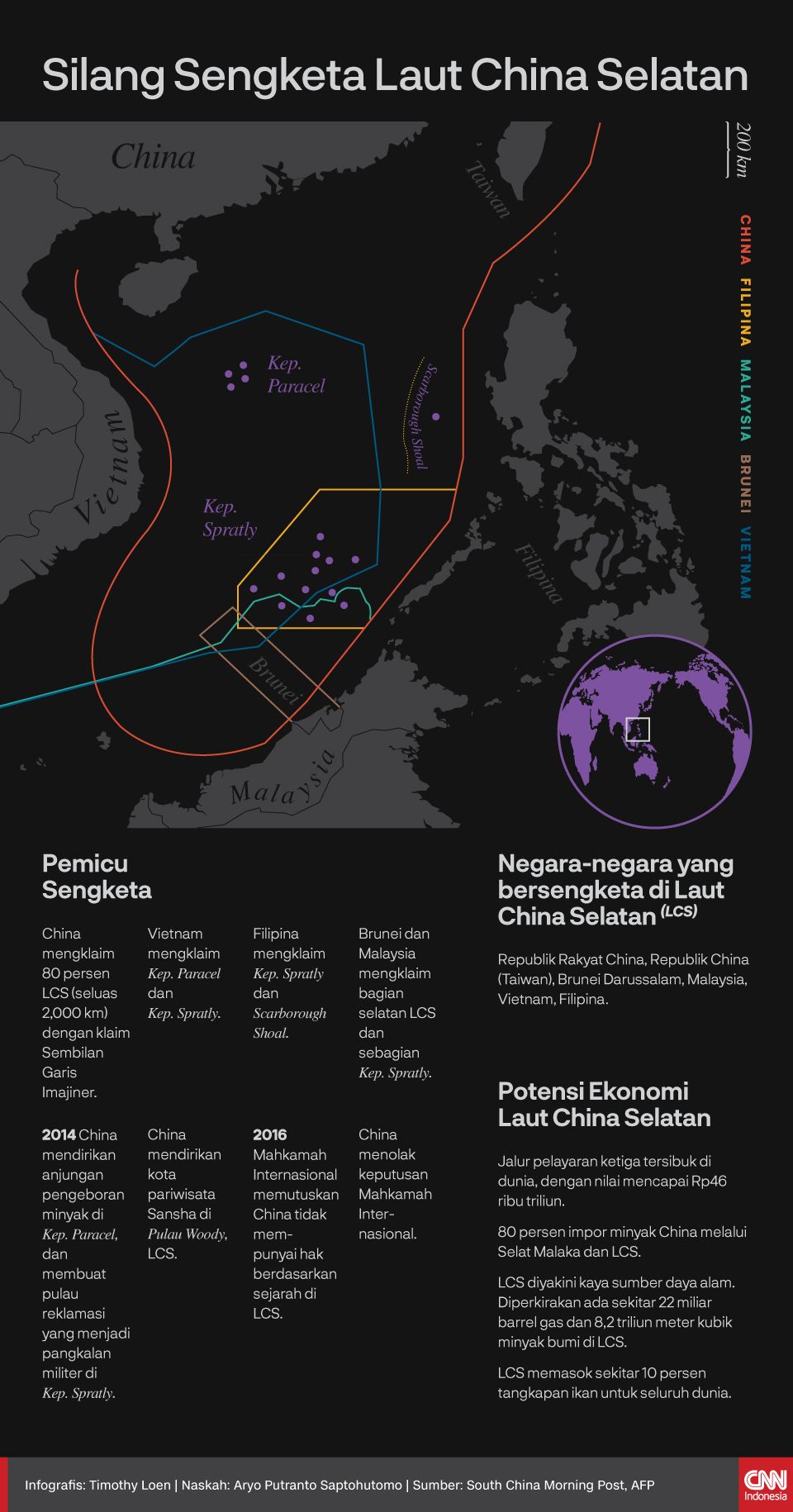 Infografis Silang Sengketa Laut China Selatan Silang Sengketa Laut China Selatan