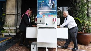 Ini Wastafel Portable yang Ada di Kemenkeu