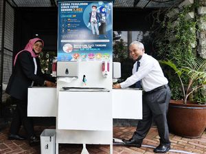 Ini Wastafel Portable yang Ada di Kemenkeu