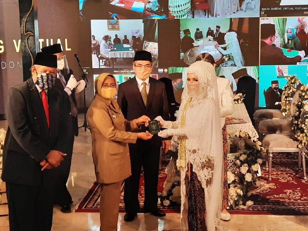 Foto: Seperti Ini Nikah Bareng Virtual Pertama di Indonesia Foto: Seperti Ini Nikah Bareng Virtual Pertama di Indonesia