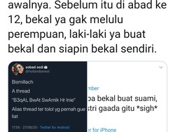Bekal Buat Suami Jadi Kontroversi, Netizen Ini Beberkan Sejarahnya