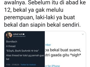 Bekal Buat Suami Jadi Kontroversi, Netizen Ini Beberkan Sejarahnya Bekal Buat Suami Jadi Kontroversi, Netizen Ini Beberkan Sejarahnya