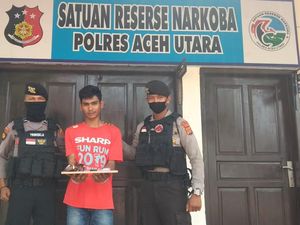 Kepergok Bawa Sabu untuk Tahanan Polres, Pria di Aceh Utara Ditangkap