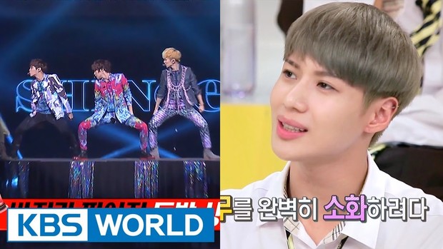 Taemin Mengalami Insiden Celana Robek/ Foto: YouTube channel KBS World Idol K-Pop pria, Taemin SHINee mengalami insiden celana robek saat tampil dengan lagu 'Sherlock'