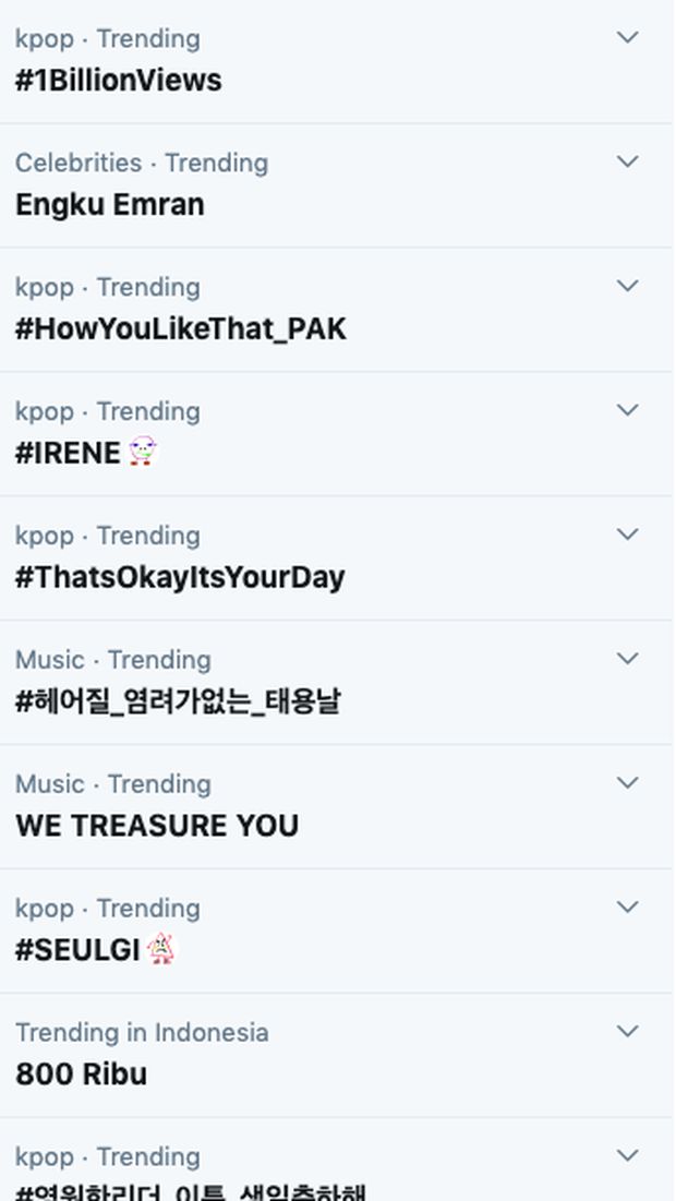Tangkapan layar Engku Emran trending Twitter.