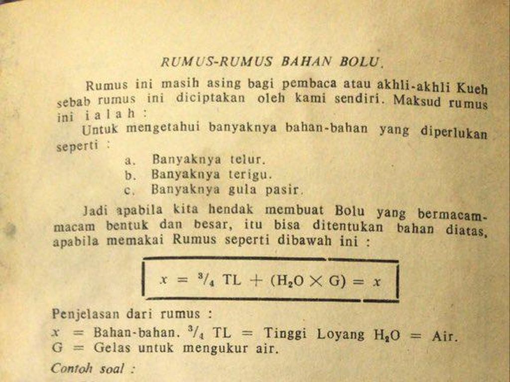 Susah Banget! Rumus Resep Bolu Ini Mirip Rumus Matematika Susah Banget! Rumus Resep Bolu Ini Mirip Rumus Matematika