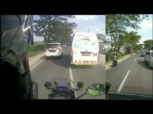 Egois, Pengemudi Mobil Ini Tak Kasih Jalan untuk Ambulans