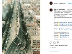 Saat Jalanan Layang di Jepang Dihantam Gempa 7,1 Skala Richter