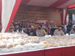 Kapolri hingga Ketua MPR Hadiri Pemusnahan 1,2 Ton Sabu di Polda Metro