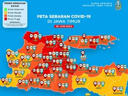 Masih 13 Daerah di Jatim yang Berstatus Zona Merah