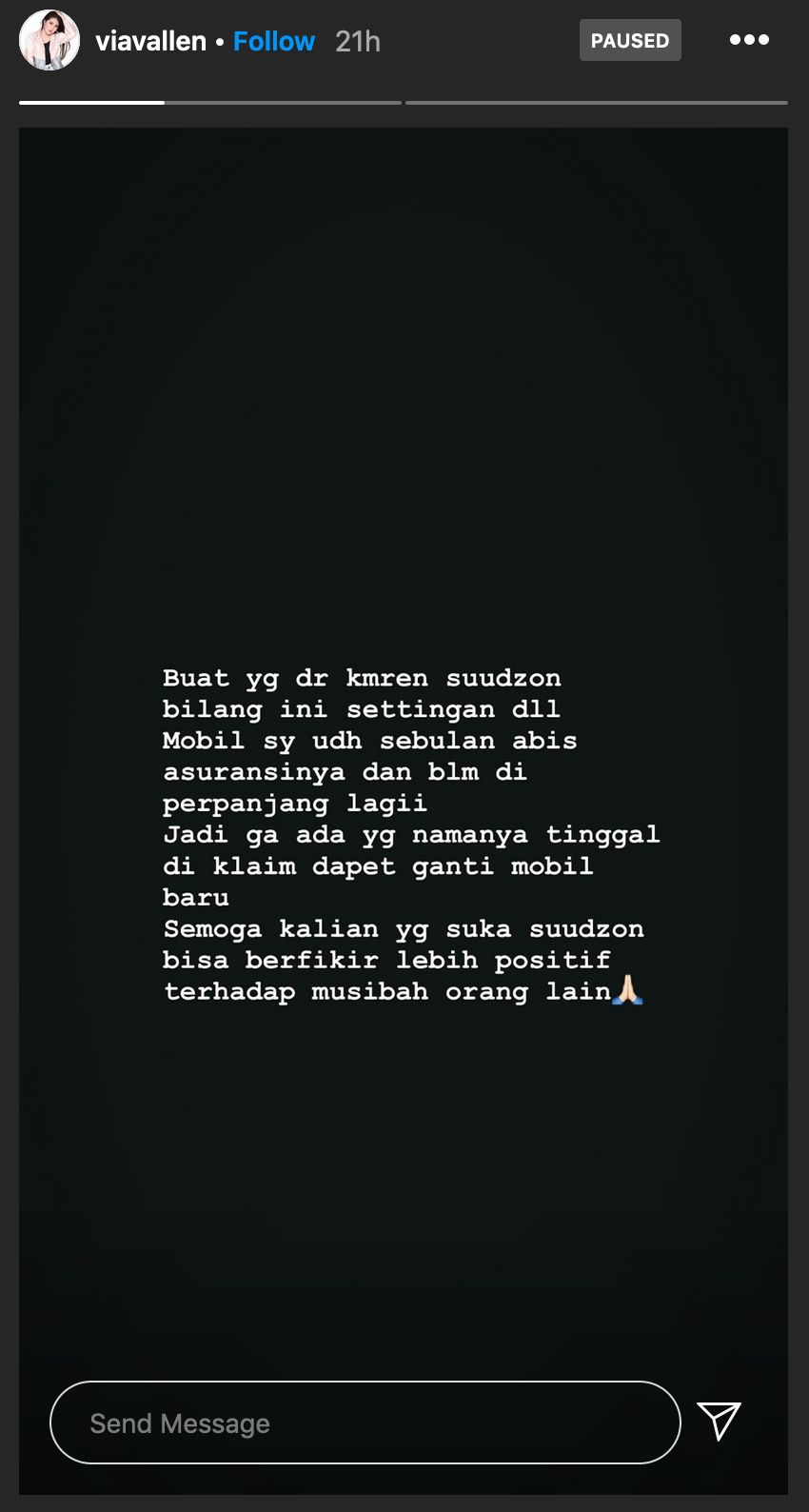 Mobil mewah Via Vallen dibakar orang dituduh settingan.