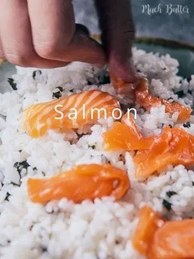 Memasak Salmon/muchbutter.com/tobiko-salmon-mayo-rice/ Memasak salmon mentai don