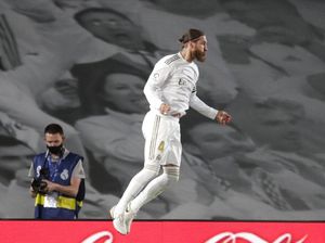 Sergio Ramos Cetak Gol Penentu di Laga ke-450