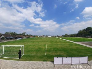 Keren! Ada Lapangan Standar Internasional di Desa Lereng Merapi