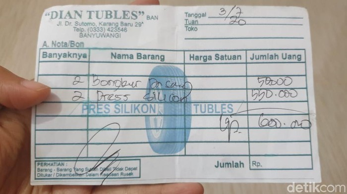 viral tambal ban 600 ribu